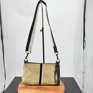 Lynn Tallerico leather Crossbody cafe au lait leather cream black white